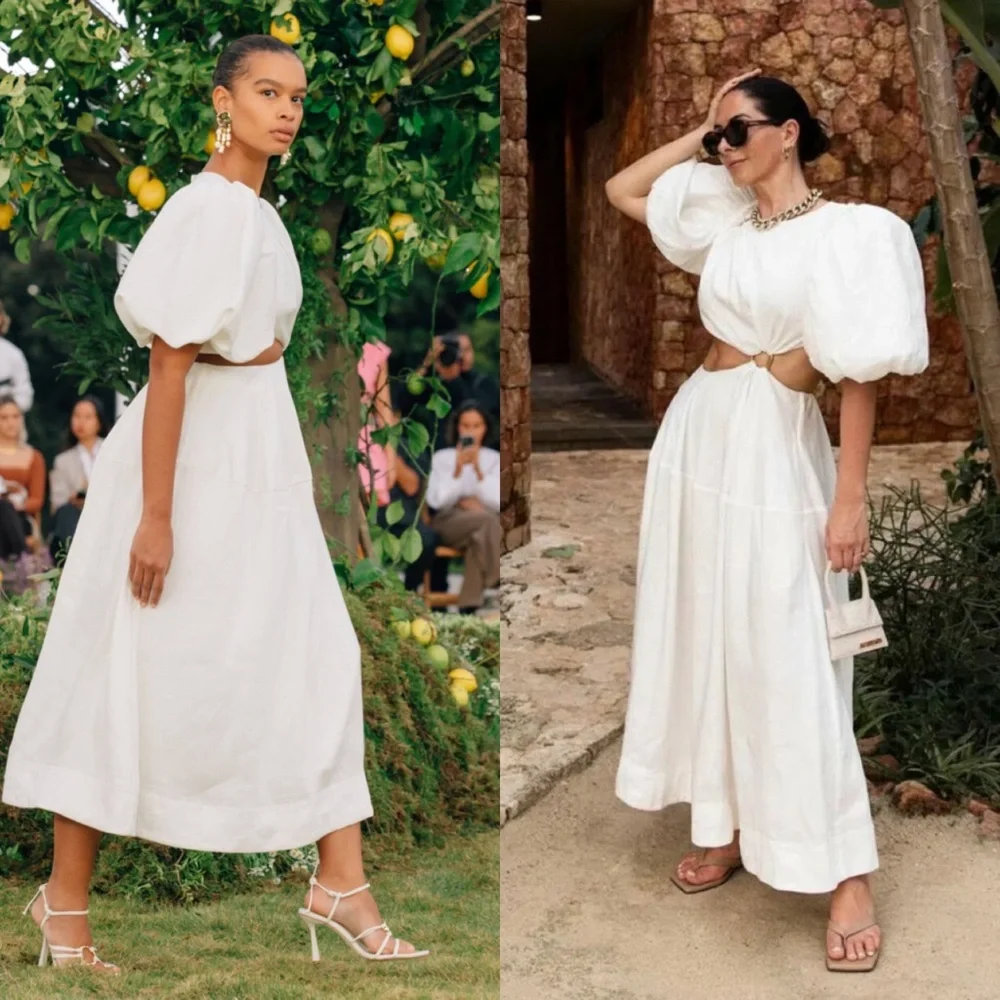 Aje Vanades Cut Out Ring white Midi Dress size US 2 NEW! New with tags! - Picture 9 of 9